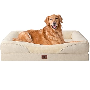 eheyciga memory foam xl dog bed for extra large dog 106x76x19cm beige