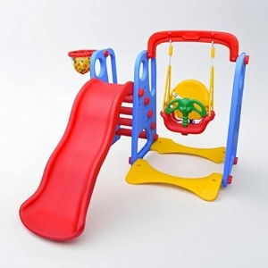 ehomekart playgro super senior slide and swing combo 165 x 164 x 122 cm- multi color