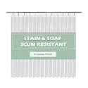 EHZNZIE Crystal Clear Shower Curtain Liner 72x108, PEVA Waterproof Bath Curtain, No Chemical Smell, 3 Weighted Magnets, Durable with Rustproof Metal Grommets