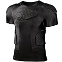 Eicolorte Men Padded Proctective Shirt Pads Chest Rib Protector Padded Football Shirt Protective Gear