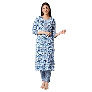 Eight Colors Cotton Kurta Set with Pant