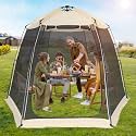 EighteenTek Screen House Gazebo, 2-4-6 Person Pop Up Screen Tent, Instant Screen Room with Carry Bag, Outdoor Mosquito Tent Pop-Up, Sun Shade Shelter for Patio, Garden, Backyard, Deck