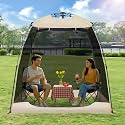EighteenTek Screen House Gazebo, 2-4-6 Person Pop Up Screen Tent, Instant Screen Room with Carry Bag, Outdoor Mosquito Tent Pop-Up, Sun Shade Shelter for Patio, Garden, Backyard, Deck