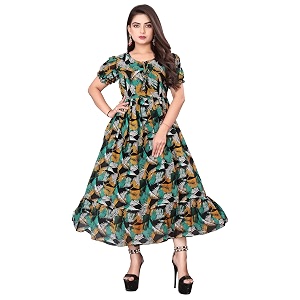 eightone Floral Printed Cotton Frock for Women