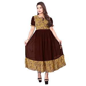 eightone Floral Printed Cotton Frock for Women