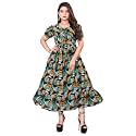 eightone Floral Printed Cotton Frock for Women