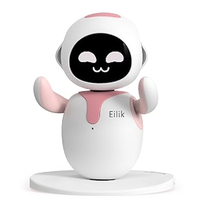 eilik energize lab - cute electronic cute robot pets toys with intelligent and interactive  abundant emotions idle animations mini-games  desk decoration unique companion for kids girls amp boys