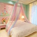 Rainbow Bed Canopy Mosquito Net, Princess Bed Canopy for Girls Room Decor or Unicorn Theme Party(Rainbow)