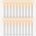 Ein Sof 5 inches Unscented Chime Candles Pack of 20-4 Hrs Burn Time, Decorative Light Paraffin Wax White Long Pillar Mombati Spell Candle Set for Wisdom, Gifting, Birthday, Home Use &amp; Decoration