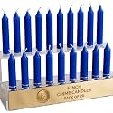 Ein Sof 5 inches Unscented Chime Candles Pack of 20-4 Hr Burn Time, Decorative Light Paraffin Wax Blue Long Pillar Mombati Spell Candle Set for Wisdom, Gifting, Birthday, Home Use & Decoration