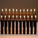 Ein Sof 5 inches Unscented Chime Candles Pack of 20-4 Hrs Burn Time, Decorative Light Paraffin Wax Black Long Pillar Mombati Spell Candle Set for Wisdom, Gifting, Birthday, Home Use &amp; Decoration