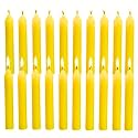 Ein Sof 5 inches Unscented Chime Candles Pack of 20-4 Hrs Burn Time, Decorative Light Paraffin Wax Yellow Long Pillar Mombati Spell Candle Set for Wisdom, Gifting, Birthday, Home Use & Decoration