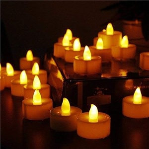 ein sof led tealight candles - set of 36 pcs safe eco-friendly and long-lasting flameless amp smokeless candles for romantic ambiance and versatile decorating - warm white 3cmx3cm