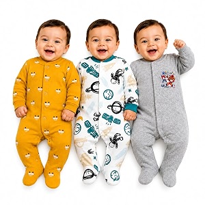 eio 100 cotton baby rompers sleepsuits jumpsuits night suits for newborn baby boys amp girls  soft infant bodysuit  pack of 3 kids rompers