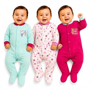 eio 100 cotton baby rompers sleepsuits jumpsuits night suits for newborn baby boys amp girls  soft infant bodysuit  pack of 3 kids rompers
