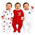 EIO 100% Cotton Baby Rompers Sleepsuits Jumpsuits Night Suits for Newborn Baby Boys &amp; Girls | Soft Infant Bodysuit | Pack of 3 Kids Rompers