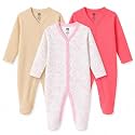 EIO 100% Cotton Baby Rompers Sleepsuits Jumpsuits Night Suits for Newborn Baby Boys &amp; Girls | Soft Infant Bodysuit | Pack of 3 Kids Rompers