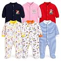EIO 100% Cotton Baby Rompers Sleepsuits Jumpsuits Night Suits for Newborn Baby Boys &amp; Girls | Soft Infant Bodysuit | Pack of 3 Kids Rompers