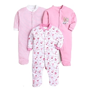eio 100 cotton baby rompers sleepsuits jumpsuits night suits for newborn baby boys amp girls  soft infant bodysuit  pack of 3 kids rompers