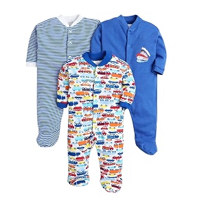 eio 100 cotton baby rompers sleepsuits jumpsuits night suits for newborn baby boys amp girls  soft infant bodysuit  pack of 3 kids rompers