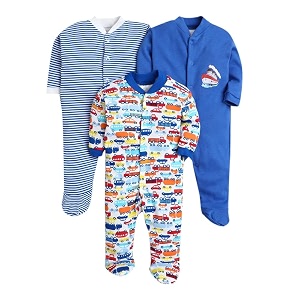 eio 100 cotton rompers sleepsuits jumpsuit night suits for newborn baby boys amp girls pack of 3