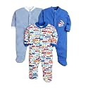 EIO 100% Cotton Baby Rompers Sleepsuits Jumpsuits Night Suits for Newborn Baby Boys &amp; Girls | Soft Infant Bodysuit | Pack of 3 Kids Rompers