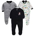 EIO 100% Cotton Baby Rompers Sleepsuits Jumpsuits Night Suits for Newborn Baby Boys &amp; Girls | Soft Infant Bodysuit | Pack of 3 Kids Rompers