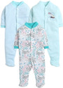 EIO Romper For Baby Boys & Baby Girls Striped, Solid, Printed Pure Cotton (Multicolor, Pack of 3)