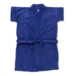 eio soft baby boys girls dressing gown bath robe d blue 6-12 months