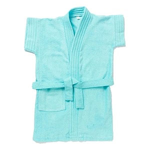 eio soft baby boys girls dressing gown bath robe blue 4-5 years