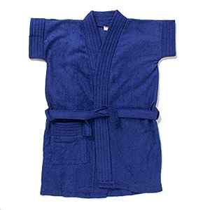 eio soft baby boys girls dressing gown bath robe d blue 3-4 years