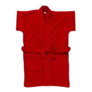 eio soft baby boys girls dressing gown bath robe red 1-2 years