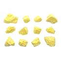 EISCO 12PK Raw Sulfur, Mineral Specimens - Approx. 1" - Geologist Selected &amp; Hand Processed - Great for Science Classrooms - Class Pack