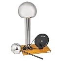 EISCO Hand Crank Van de Graaff Generator, up to 100kV - Static Electricity Generator, Hand Generator - 7.5" Dome, 4" Discharge Sphere, 22" Tall