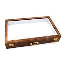 EISCO Insect Display Case, Shadowbox, Clear Lid, Natural Wood, 17.7x12x2.7