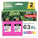 63XL Color Ink Cartridges Replacement for HP Ink 63 Color Ink Cartridges