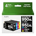 ejet 950XXL 951XXL Combo Replacement for HP 950 XXL 951 XXL Ink Cartridge Work for HP OfficeJet Pro 8600 8610 8620 8100 8630 8660 76DW 251DW (1 Black, 1 Cyan, 1 Magenta, 1 Yellow)