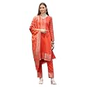 EJS Women's Unstitched Woollen Weaving Salwar Suit Dress Material With Weaved Shawl (Dupatta)