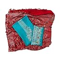 EJS Women's Unstitched Woollen Weaving Salwar Suit Dress Material With Weaved Shawl (Dupatta)
