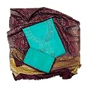 EJS Women's Unstitched Woollen Weaving Salwar Suit Dress Material With Weaved Shawl (Dupatta)
