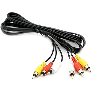audio video rca cable 3rca male to 3rca male composite av cable compatible with set-top boxspeakeramplifierdvd playerhdtv amp more 3mblack