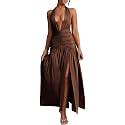Ekaliy Women39s Sexy Halter Deep V Neck