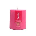 EKAM Sweet Pea Pillar Soy Wax Scented Candle, 218 Grams, 30 Hours Burn Time, Long Lasting Premium Candles, Ideal for Home Decor, Gifting &amp; Aromatherapy