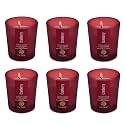 EKAM Cranberry Votive Soy Wax Scented Candle, 40 Grams, 10 Hours Burn Time| Long Lasting Premium Candles | Ideal for Home Decor | Gifting &amp; Aromatherapy (Pack of 6)