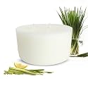 EKAM Lemongrass Scented 3 Wick Refill Candle| Ideal for Home Decor &amp; Gifting| Lead-Free Wick| Smokeless| Sootless| 35 Hours Burn time|256 g