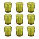 EKAM Lemongrass Votive Soy Wax Scented Candle, 40 Grams, 10 Hours Burn Time| Long Lasting Premium Candles | Ideal for Home Decor | Gifting &amp; Aromatherapy (Pack of 9)