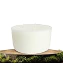 EKAM Mahogany Scented 3 Wick Refill Candle| Ideal for Home Decor &amp; Gifting| Lead-Free Wick| Smokeless| Sootless| 35 Hours Burn time|256 g
