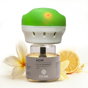 ekam plug-in air freshener kit machine  45ml refill  lavender scent  long-lasting aroma for 125 days  500 hours  ideal for rooms amp bathrooms