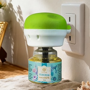 ekam plug-in air freshener kit machine  45ml refill  ocean dream scent  long-lasting aroma for 125 days  500 hours  ideal for rooms amp bathrooms