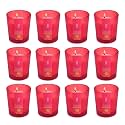 EKAM Rose Votive Soy Wax Scented Candle, 40 Grams, 10 Hours Burn Time| Long Lasting Premium Candles | Ideal for Home Decor | Gifting &amp; Aromatherapy (Pack of 12)